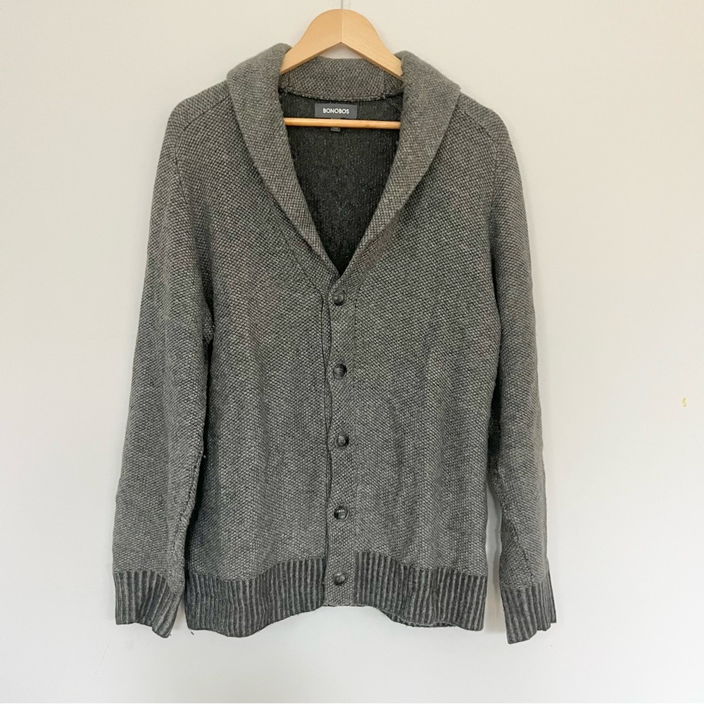 Bonobos Shawl Collar Cardigan Men’s Sweater Merino Cashmere Blend Grandpacore M